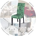 Miniatyrbillede 6 af 7: 2 Julebordstolsbetræk, Strækbar Jule Parsons Stol Slipcover