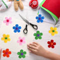 Miniatyrbild 5 av 6: Filttäcka Blomsterkuvert, Pappersblomma, 100 Stycken Tygblommor, A