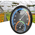Miniatyrbillede 5 af 5: (TH101 Sort) 5 Tommer Indendørs Udendørs Hygrometer, Rund Viseren Ther