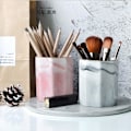 Miniatyrbillede 5 af 5: Penholder (Grå Marmor), Stativ til Skrivebord Marmor Mønster Blyantskop