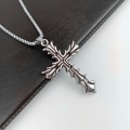 Miniatyrbillede 2 af 5: 3-delt Thorn Cross Vedhæng Rustfrit Stål Titan Geometrisk