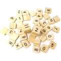 Pikkukuva 4 / 6: 100 kpl Puupalikoita Scrabble-Peliin Numerot ja Symbolit Käsitöihin