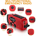 Miniatyrbilde 5 av 6: Bærbar Solradio Værradio Nødradio 2000mAh Håndsveiv R