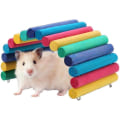 Pikkukuva 1 / 5: Puinen Hamsteri Rainbow Bridge Riippuva Kyynärpäätikkaat Pienet Eläimet DXGHC