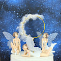 Miniatyrbild 7 av 7: Tinkerbell-figuriner för prydnad, bord, bil, tårta, kontor, hem, 3-pack