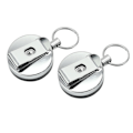 Miniatyrbillede 3 af 5: 4-delt semi-metal let-træk nøglering Let-træk udtrækkelig k