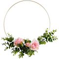 Miniatyrbild 4 av 7: 10 stycken 30 cm metallringar för blomsterdekoration i macramé