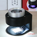 Miniatyrbild 2 av 6: (1 st) 30x Lupp med mynt, USB-laddningsbar 6 lampor Bärbar metallöglupp Sömnadsförstoringsglas för textil Opti
