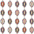 Miniatyrbillede 1 af 7: 36 stykker 6-farvet legering emalje indlagt rhinestones Vores kvinders