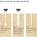 Miniatyrbillede 6 af 6: 6 stk. Træbearbejdnings-Countersinks, 90° HSS Konisk Countersink, Carbi