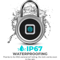 Miniatyrbild 4 av 6: (Silver)P5 Biometrisk Vattentät USB Laddningsbar Fingeravtryckslås
