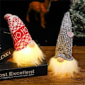 Miniatyrbillede 4 af 7: 4 stk. Julepynt Glødende Gammel Mand Rudolph Duk Stof Pen