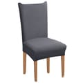 Langt Check Jacquard Mid Back Stolbetræk Solid Farve Stræk Hjem