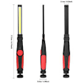 Pikkukuva 5 / 5: Työmaavalaisin 2PC 15W 700 lumenia 3000mAh COB-lamput - punainen
