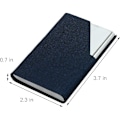 Miniatyrbillede 3 af 5: 2 Pak Slim Professionelt Visitkort Holder, Kunstlæder + DXGHC