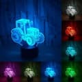 Kreativ 3D Traktor LED Natlampe 7 Farver Natlys Til Børn