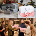 Miniatyrbild 5 av 5: Slipsbox med rosett, presentförpackning i papper med band, kartong G