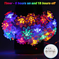 Miniatyrbillede 5 af 5: Batteridrevet strenglampe med 6m 40 LED lotus-feelyse, 8-mode