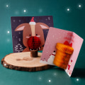 Miniatyrbillede 2 af 5: 6 stk. Honningkage 3D Kreativ Fødselsdag Enkel Julehilsen