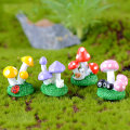 Miniatyrbild 1 av 5: 4 moss mikrolandskap harts prydnader Svamp plexus tecknad
