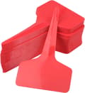 Plastförpackning med 100 etiketter för växter och grönsaker Röd 6 x 10 cm