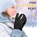 Miniatyrbillede 6 af 6: 4 Par Dame Vinter Touchscreen Handsker Varme Fleeceforet Strik