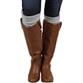 Pikkukuva 2 / 7: Naisten kaapelikudotut polvenpituudet talvibootsisukat Extra Long Thigh L
