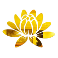 Miniatyrbilde 1 av 5: 3D Akryl Speil Lotus Blomst Veggklistremerke Miljøvennlig Avtakbar