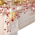 Miniatyrbillede 4 af 7: Indendørs julepynt, festlige lys, røde bærperler