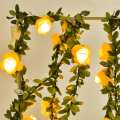 Miniatyrbillede 3 af 7: 40 LED 6 meter rose-ranken lyskæde, varm hvid, batteridrevet