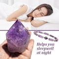 Miniatyrbillede 4 af 5: Amethyst slankende armbånd ankelkæde Naturlig krystal helbredende sten Tab Mode Smykker Vægt Kvadratisk ankelkæde Sundhedspleje Vær