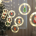 Miniatyrbillede 3 af 7: LED Julelysstreng USB Snemand Julemand Vindue Dekoration
