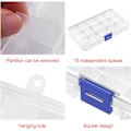 Miniatyrbillede 4 af 5: 2 stk. Plastik Opbevaringsboks, Transparent Rum Opbevaring Bo DXGHC