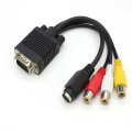 Pikkukuva 2 / 5: VGA-S +3RCA liitäntäkaapeli VGA:sta neljännesosamuunnoskaapeli