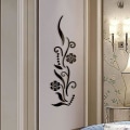 Miniatyrbild 1 av 5: 3D Blomma Akryl Väggdekal Svart för Sovrum Vardagsrum Soffa
