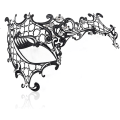 Miniatyrbilde 1 av 5: Maskerademaske for kvinner Skinnende laserskåret metallmaske med steiner