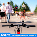 Miniatyrbillede 2 af 6: Elektrisk cykelhorn, 120dB elektronisk cykelklokke med 300mAh knapbatteri drevet/IPX4 vandtæt, høj cykelklokke til