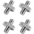 Miniatyrbilde 1 av 6: Kameraskrue-adapter [4 stk], Standard 1/4\" Hane til 1/4\" Hane