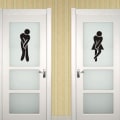 Miniatyrbilde 3 av 4: DIY Avtakbar Mann Kvinne Toalett Bad WC Skilt, Dør Ac