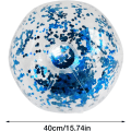 Miniatyrbilde 4 av 6: 1 Pakk Glitter Strandball Oppblåsbar Konfetti Strand Løse Baller
