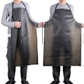 Miniatyrbilde 3 av 4: Justerbar Unisex Forkle i PVC-Lærtekstur med Lommer for