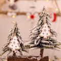 Miniatyrbillede 2 af 4: 5 stk. Julepynt trykt hvid dobbelt træhængende Chri