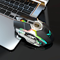 Miniatyrbillede 5 af 7: Trådløs Mus Genopladelig RGB Belysning 2.4G Mus Ergonomisk