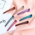 Miniatyrbillede 3 af 5: 14 stk. matte gummi pandehårsklips makeup andebæks klips super pr