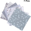 Miniatyrbilde 2 av 6: 7 stk stoffkvadrater blader bomulls patchwork håndverk DIY sy Scr