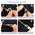 Miniatyrbild 5 av 7: 40 st Zipperdragkedjor Instant Zipper Reparationskit Ersättning