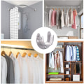 Miniatyrbilde 5 av 5: Garderobe Stang Brakett i Rustfritt Stål, 4 stk U-Formet Gardin R