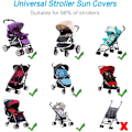 Miniatyrbild 7 av 7: Universell Vagn Solskydd Anti-UV UPF50+ Huva Justerbar