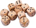 10 Pakke Træ Terninger - Standard 16mm 6-Sided - Perfekt til DXGHC