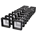 Miniatyrbillede 1 af 6: Sort 3D flydende ramme displaybeslag, 20 smykkedisplaybokse